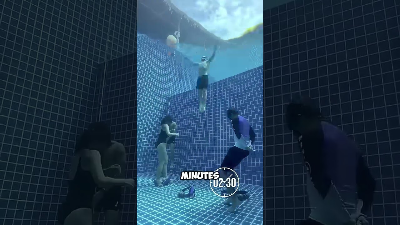 Longest Breath Challenge!  How Long Can You Last Underwater?  #shorts