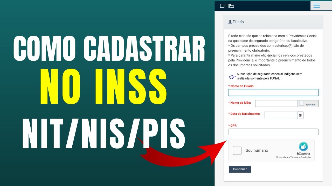 Como Cadastrar no INSS | NIT | PIS | PASEP - CNIS