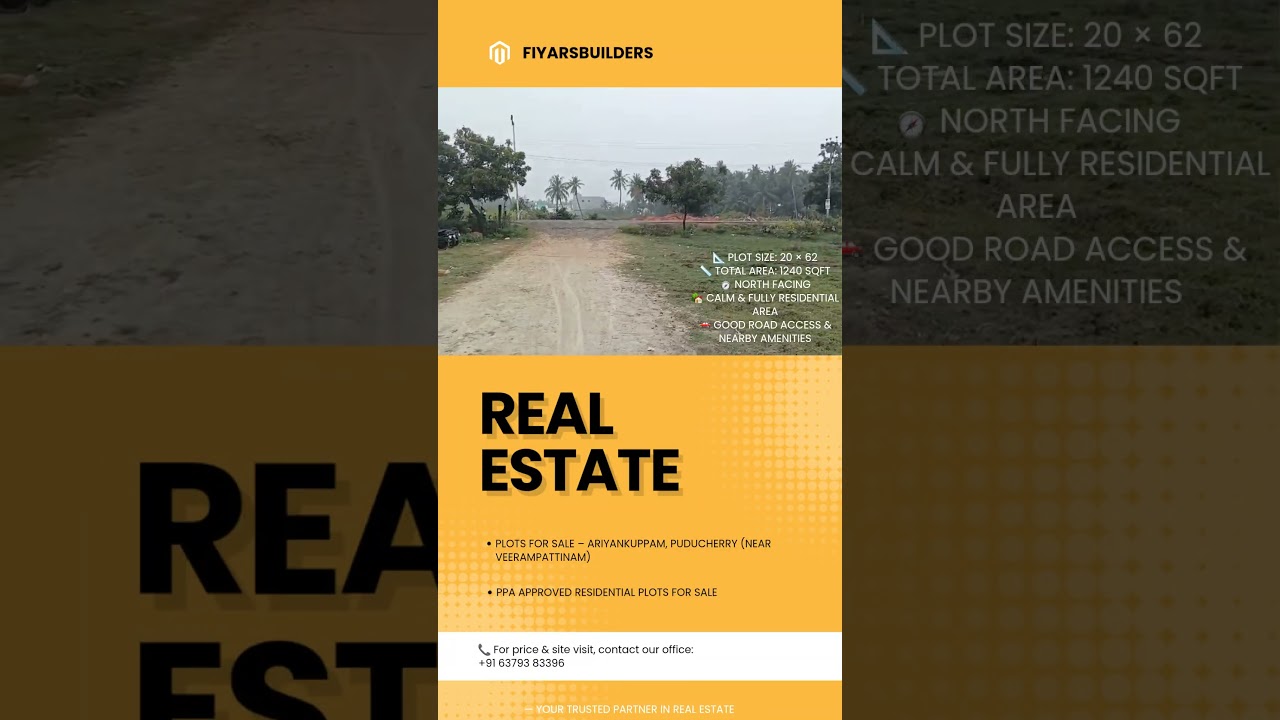 Residential PPA Approved Plots for Sale in Ariyankuppam | Puducherry UT