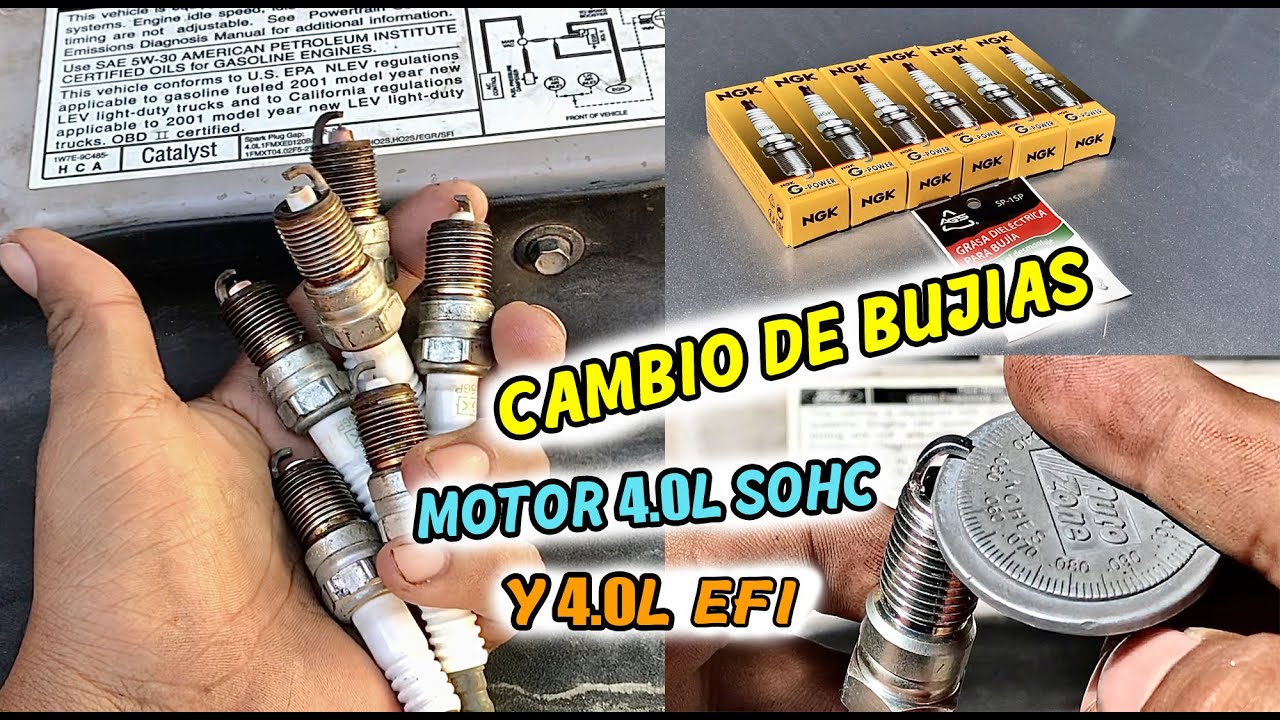 Como Cambiar Las Bujias De La Ford Explorer, Ford Ranger, Ford Mustang Motor 4.0L SOHC y 4.0L EFI