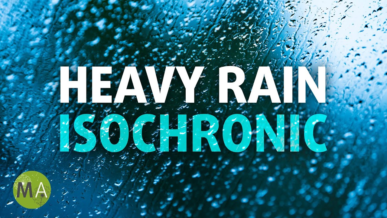 Heavy Rain for Sleep + Low Delta Wave Isochronic Tones - Black screen