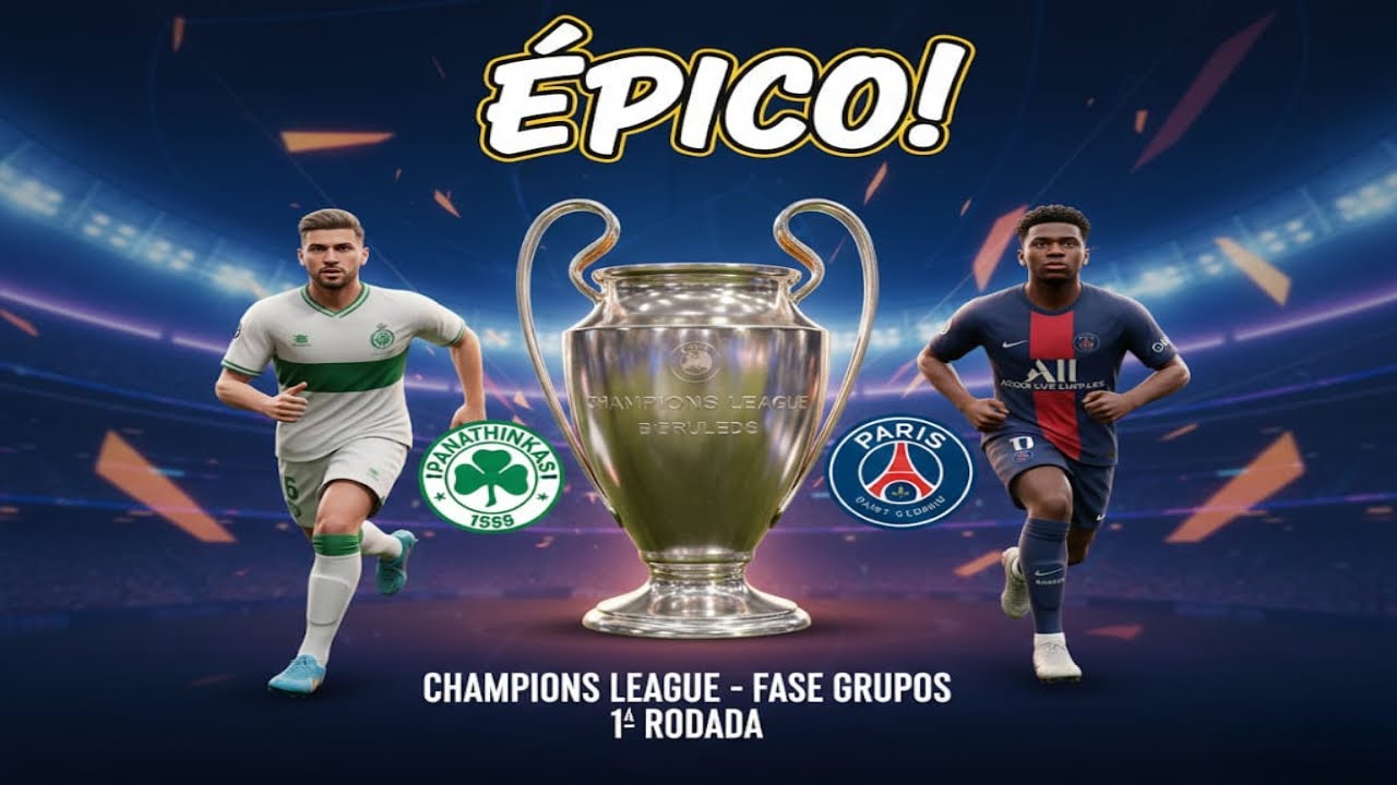 O PSG QUASE CAIU! PANATHINAIKOS DEU TRABALHO NA Champions!