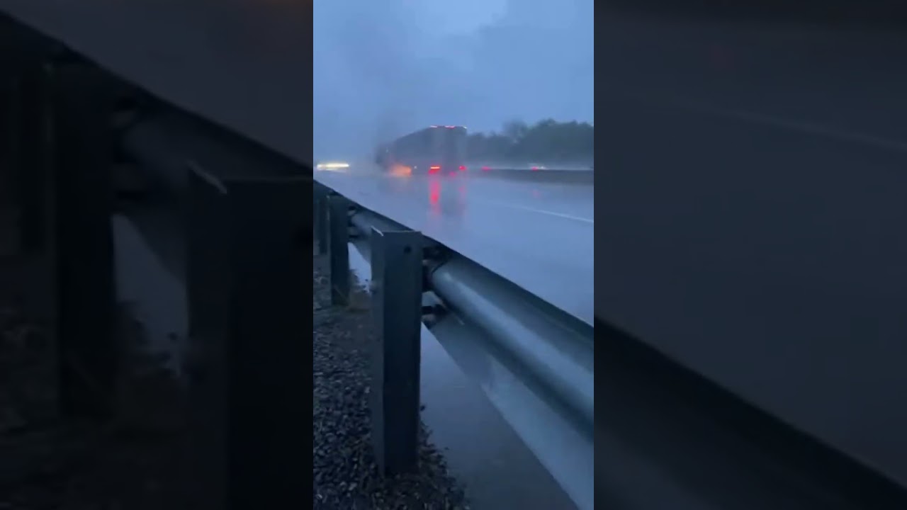Why you shouldn't drive in this #rainstorm #safety #highway