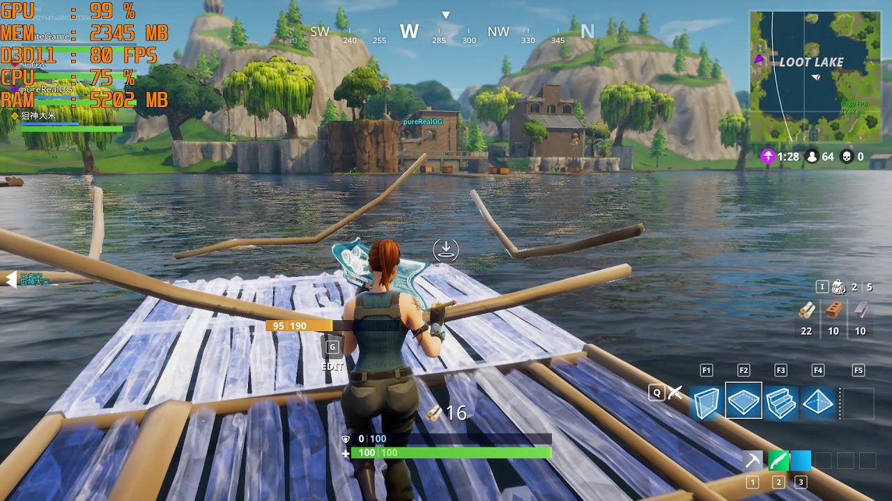 GTX 1060 6GB + i5 7500 - Fortnite: Battle Royal [Max Settings/1080p]