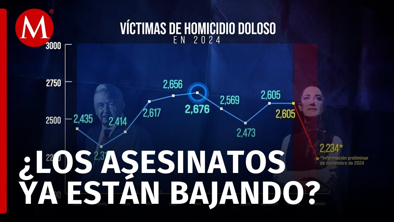 Homicidios dolosos en noviembre muestran ligera baja, informa el Gobierno