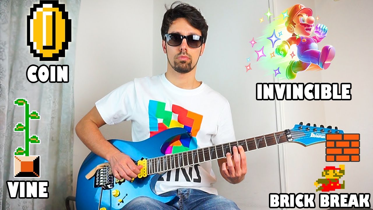Super Mario sounds on guitar (& 