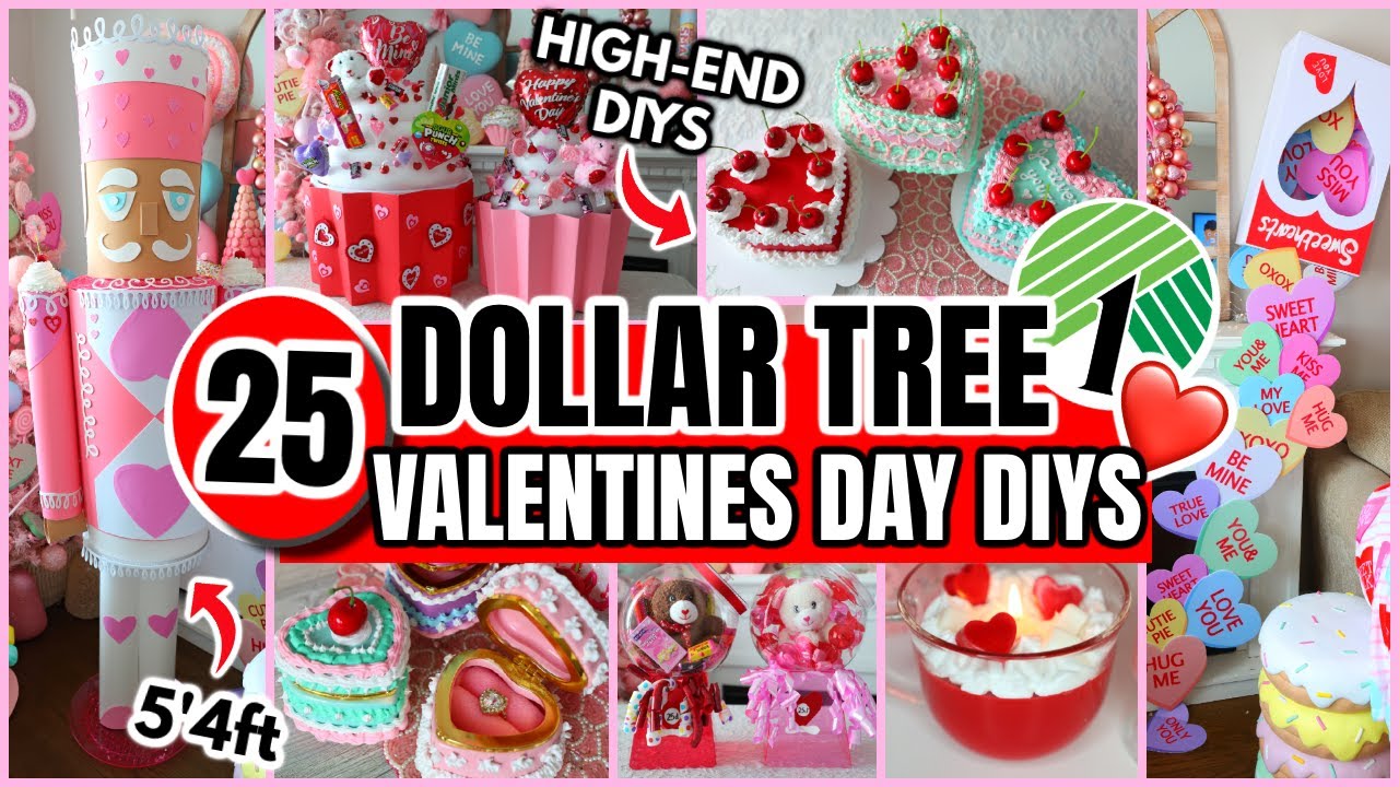 Dollar Tree VALENTINES DAY DIYS 2024 💕│DIYS that DON'T LOOK CHEAP! ($1.25 HACKS for 2024)