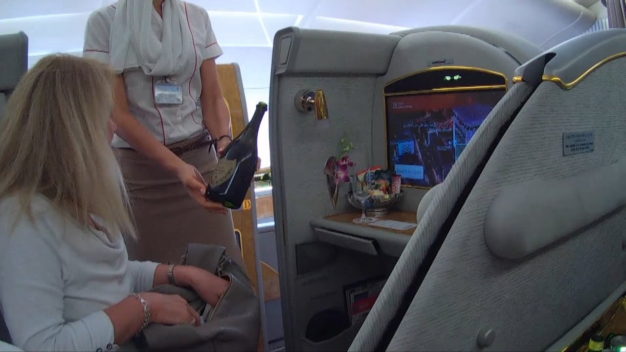 DUBAI ROME EK97 A380 FIRST CLASS 29032015