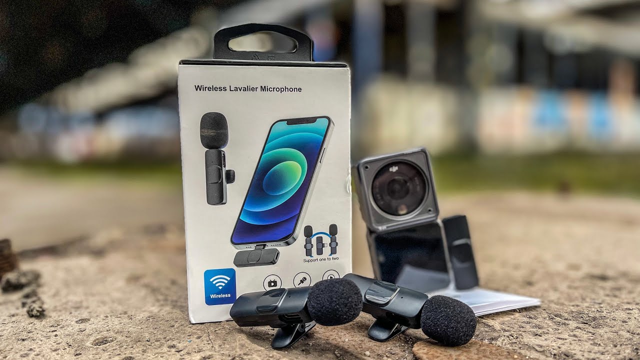Wireless Lavalier Mikrofon für DJI Action 2 und IPHONE unter 20 Euro?! 200 Meter Range Test