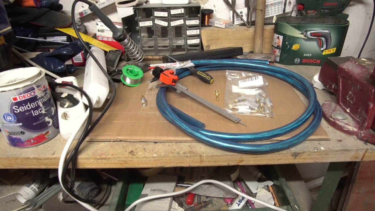 Build your own high-end speaker cable and solder banana plugs