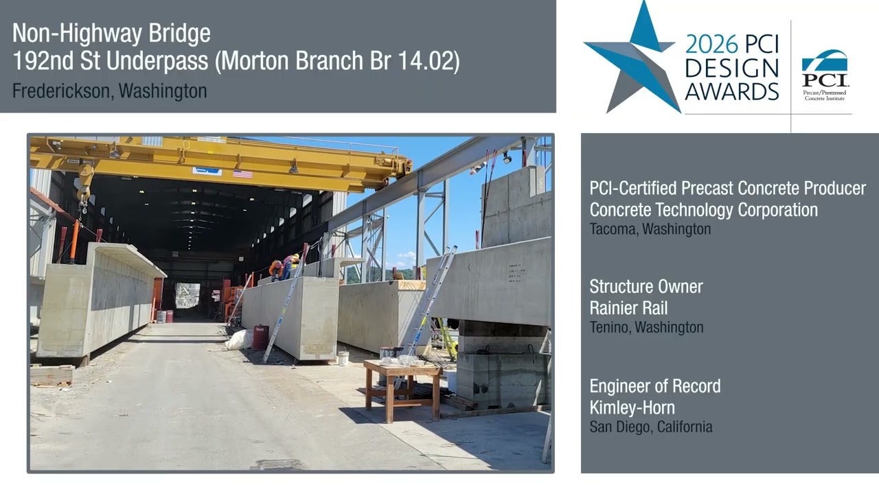 2026 PCI Design Awards Winner: 192nd St Underpass (Morton Branch Br 14.02)
