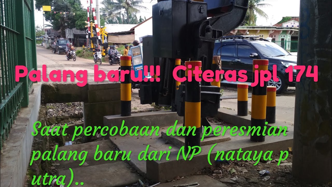 Palang baru!!! Perlintasan kereta api krl citeras jpl 174