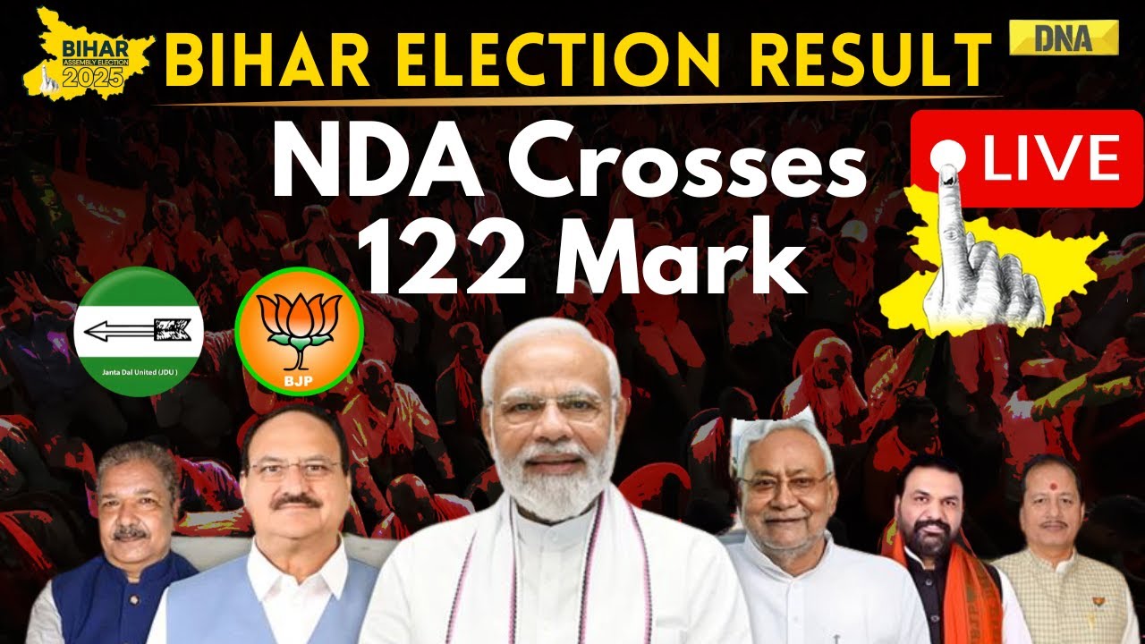 Bihar Election Result 2025 Live: NDA Crosses Majority Mark; Bihar Election 2025 Live I Breaking News