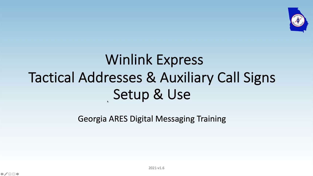 Winlink Tactical and Auxiliary Call Signs