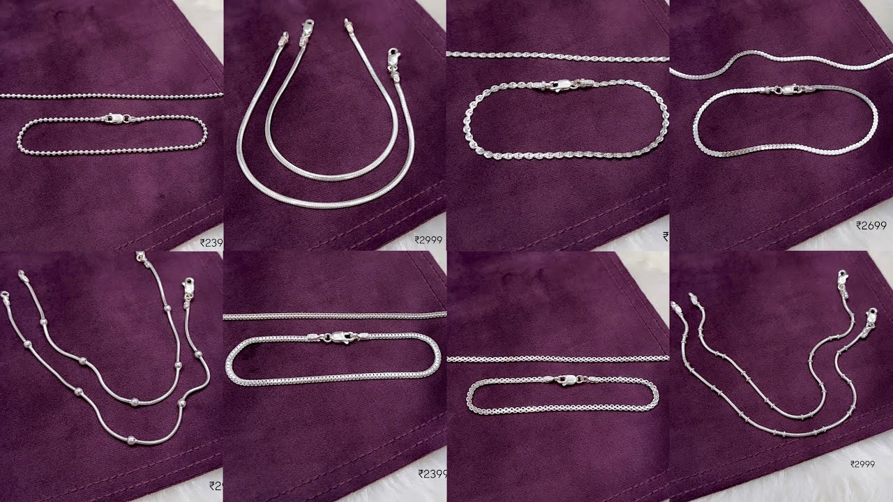 Light weight silver anklets designs with weight & price || new trending chandi ki Payal designs 2026