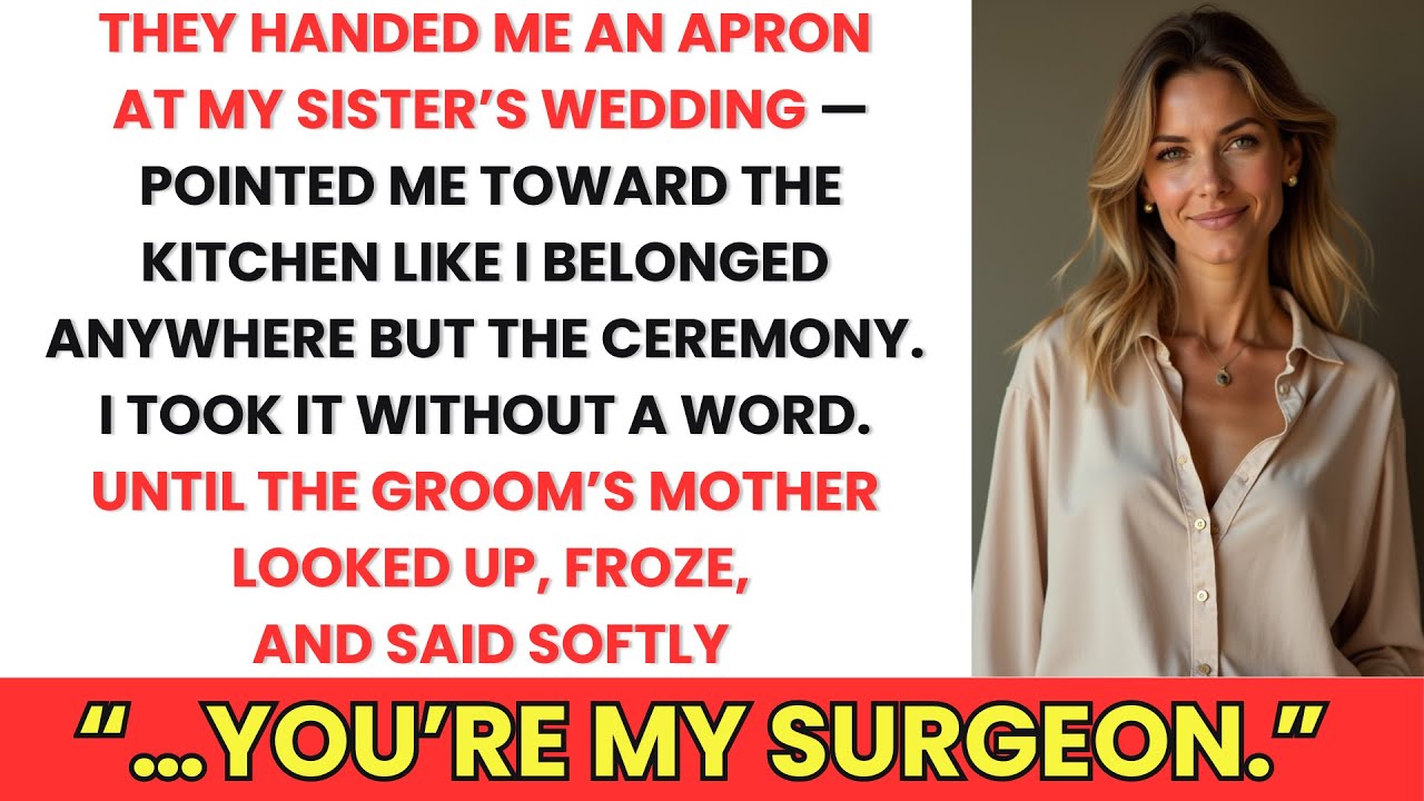 They Handed Me an Apron at My Sister's Wedding — Until the Groom's Mother Recognized Me as Her...