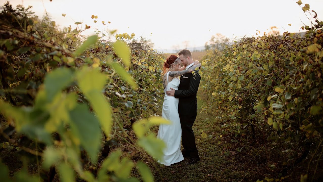 Alex and Krysten's beautiful wedding at Juniata Valley Winery in Juniata, PA