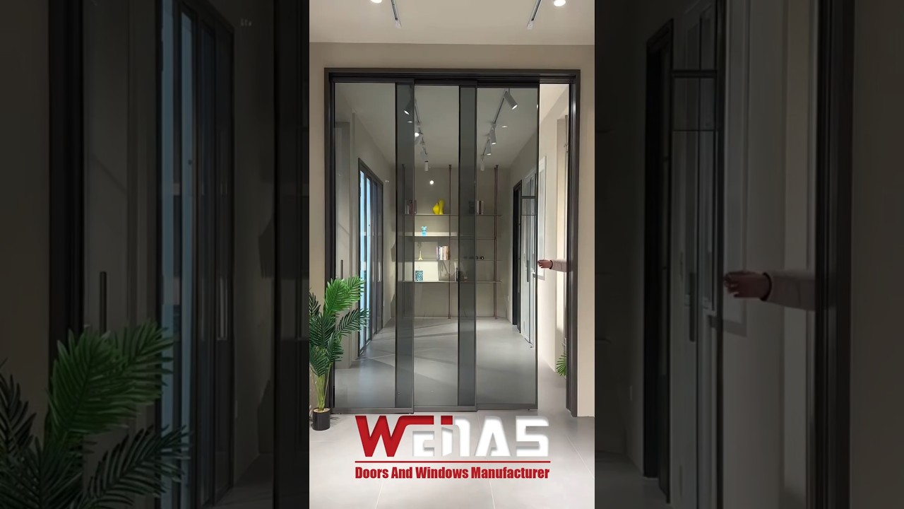 Ultra Narrow Frame Interior Sliding Door #doors #aluminiumdoors #slidingdoor #doorsandwindows