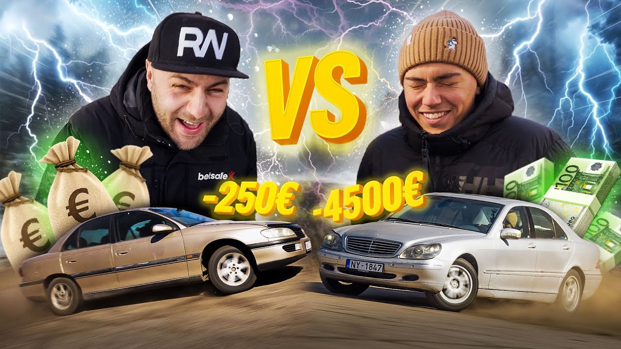 OPEL VS MERCEDES (KURŠ UZVARĒS 1000€ BĪTERU CĪŅĀ?)