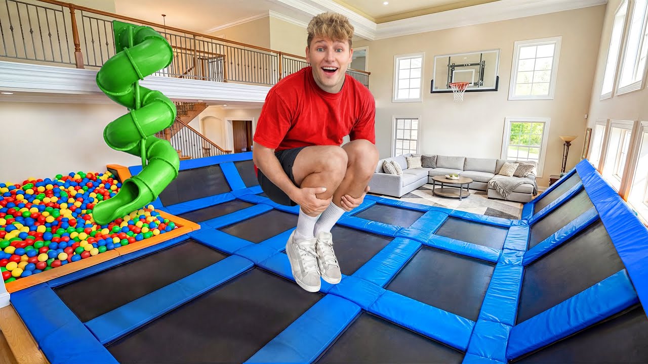 I Turned my House into a Trampoline Park!