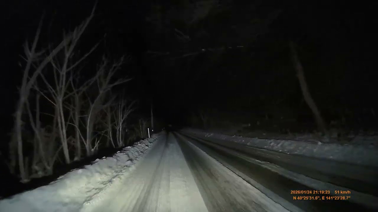 【雪道ドライブ】青森県道42号名川階上線【ドラレコ】