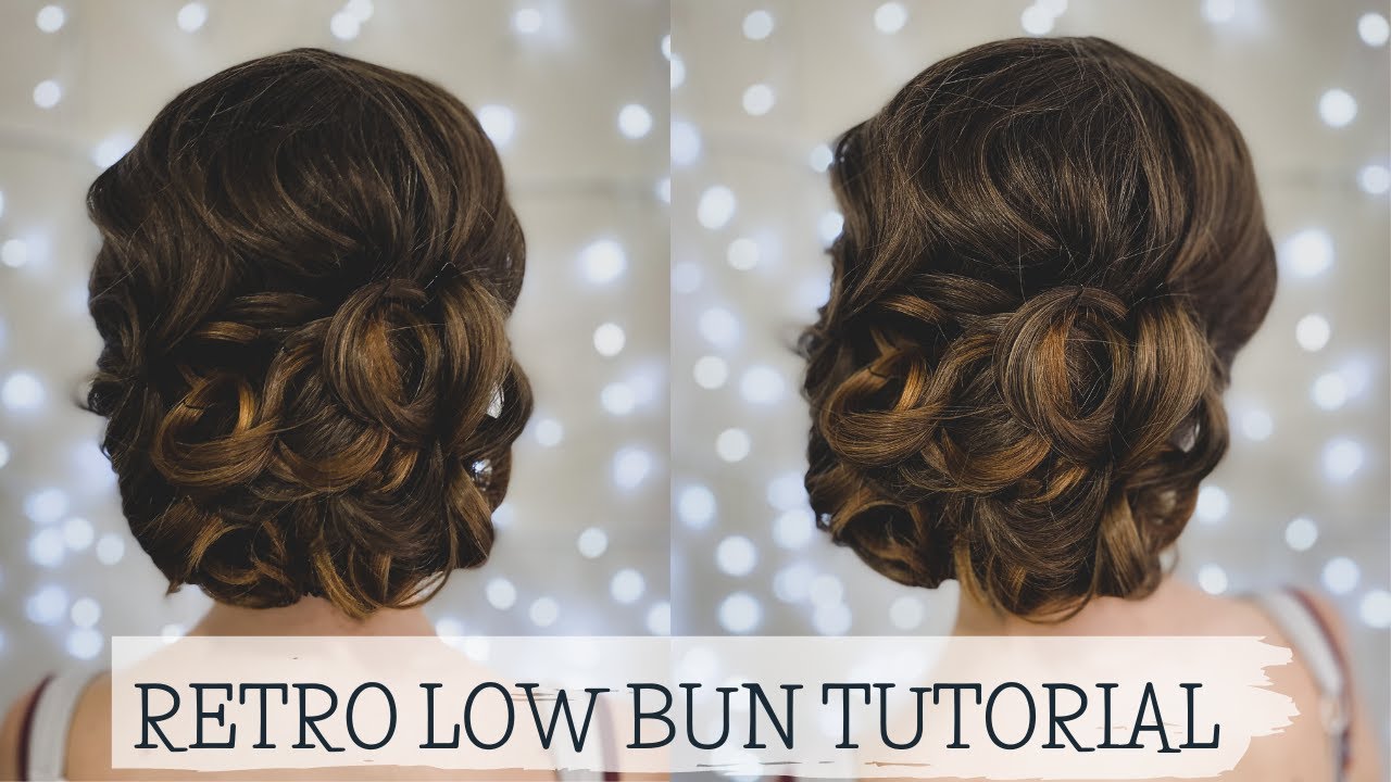 RETRO LOW BUN TUTORIAL// VINTAGE HAIR STYLE//RETRO BRIDE//VINTAGE BRIDE//BRIDAL HAIR STYLIST