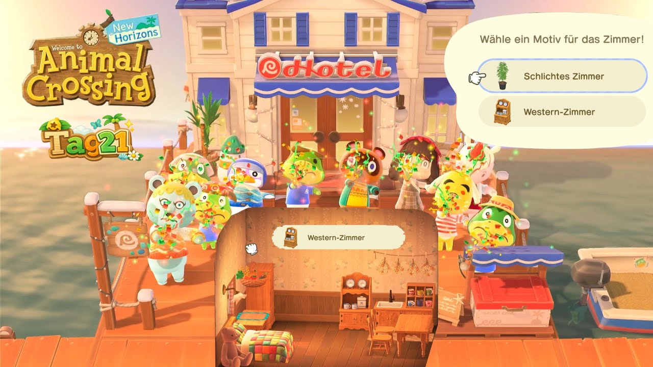 Hotel Einweihungsfeier und Hotelzimmer im Western Style designen! | Animal Crossing New Horizons