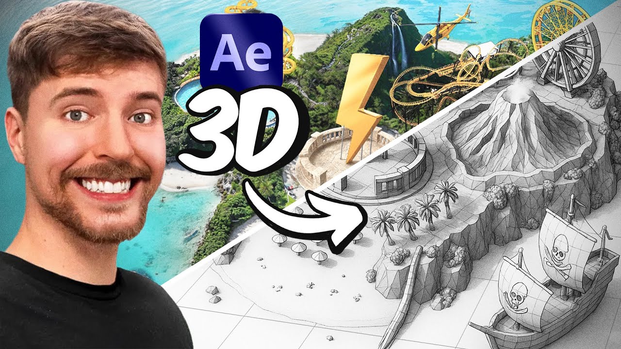 Create 3D Animations like Mr. Beast in Adobe After Effects | Hindi
