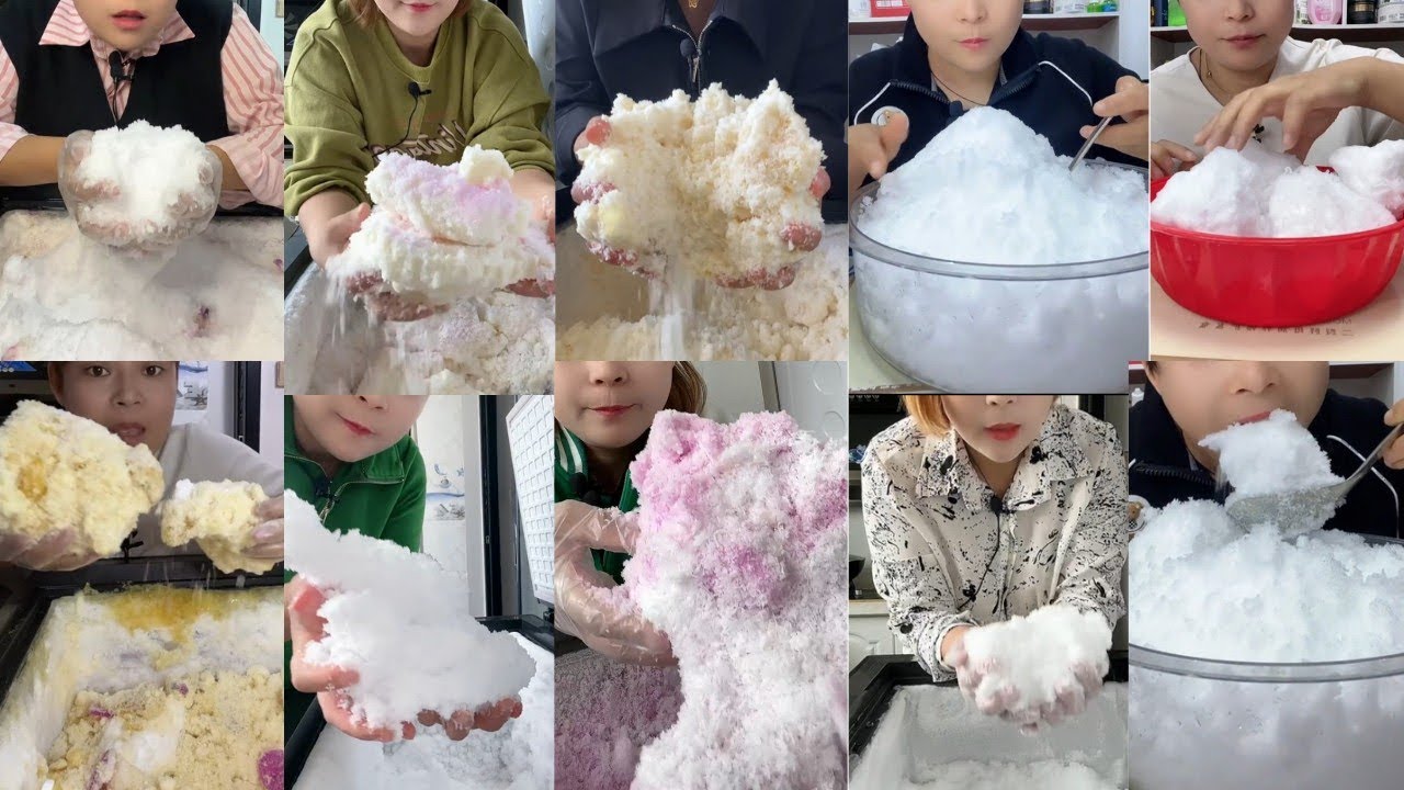 ASMR ICE EATING || HER SOLO FREEZER FROST ICE EATING || FLAVORED SATISFYING SOFT FROST BITES ASMR🧊