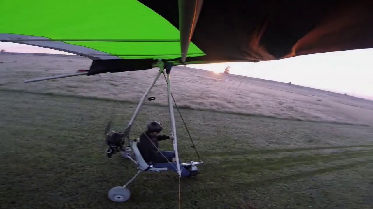 Nanolight Trike - takeoffs & landings (powered hang glider)