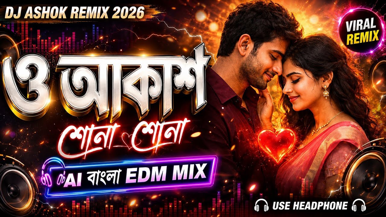 ও আকাশ সোনা সোনা ❤️ Hemanta Mukherjee | AI বাংলা EDM Remix 2026 | DJ ASHOK REMIX 🎧 Bass Boosted