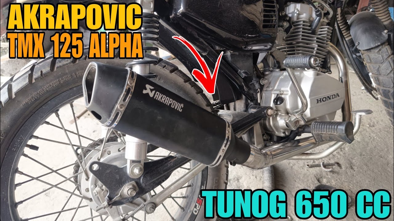 AKRAPOVIC PIPE SOUND CHECK to TMX 125 ALPHA with Silencer - Tunog 650 cc Para Kang Naka Big Bike👌🔥