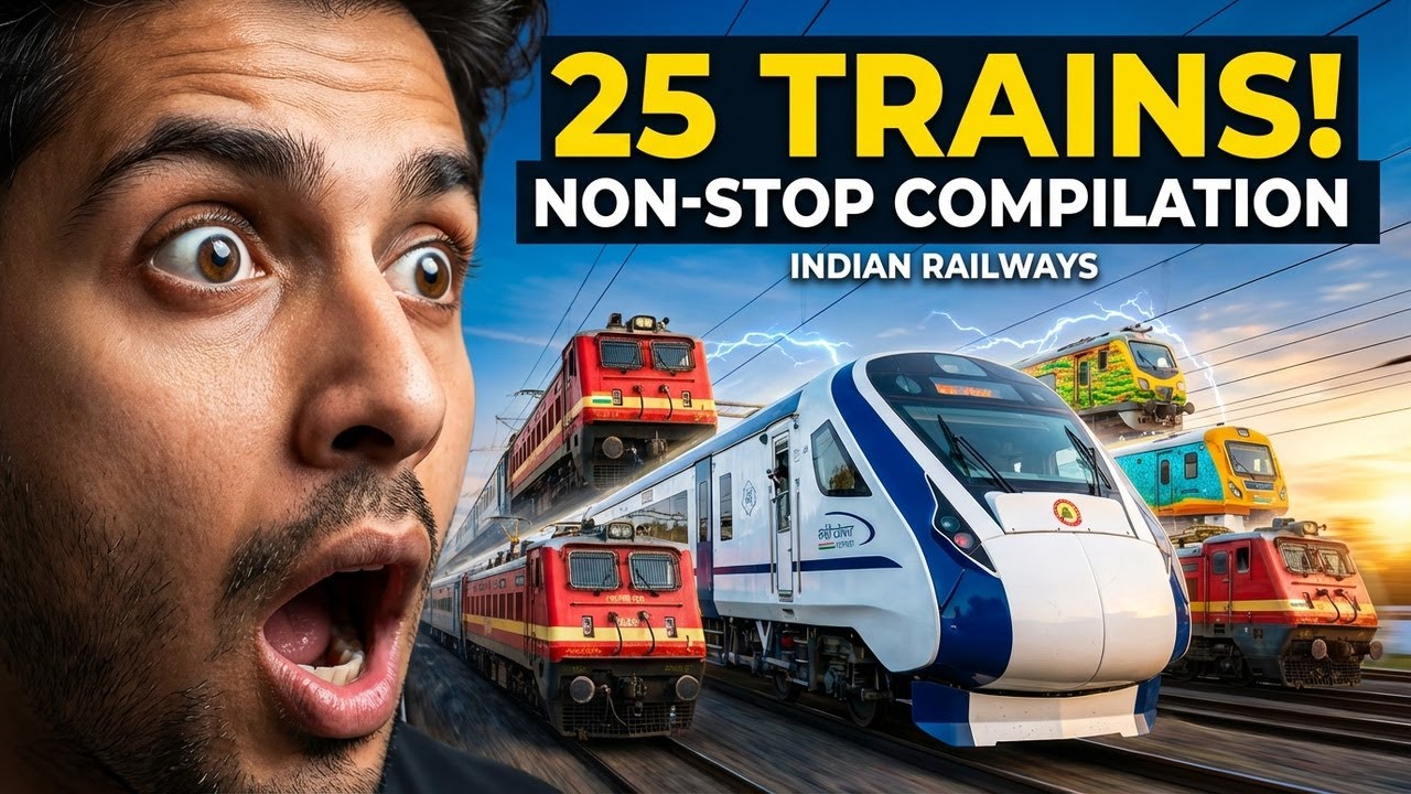 25 IN 1 NON STOP COMPILATION ON RAJDHANI+HUMSAFAR+DURONTO+GARIBRATH+VANDEBHARAT | INDIAN RAILWAYS