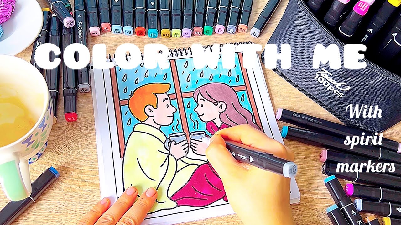 Relax and color with me ☕️ YOU AND ME Color Book 📕Mira Colors #asmr