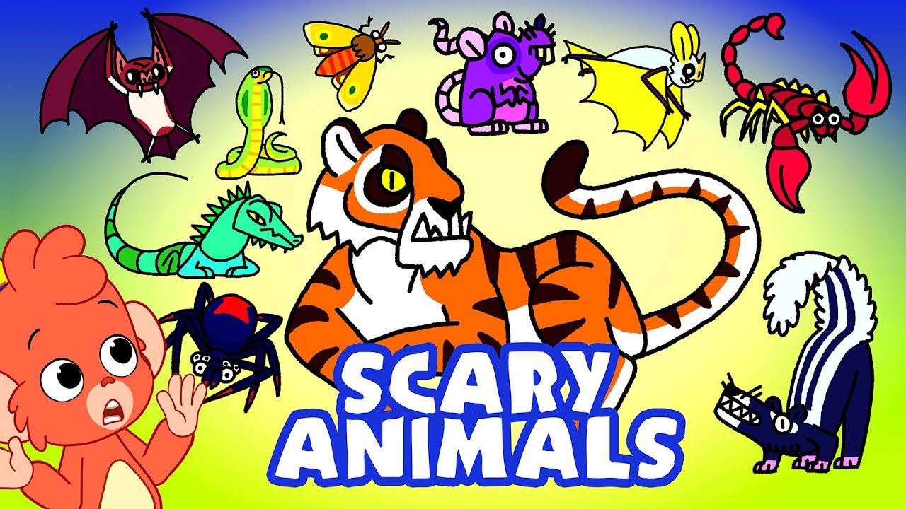 Learn Scary Animals for kids | Zoo Animal names for Children | Club Baboo