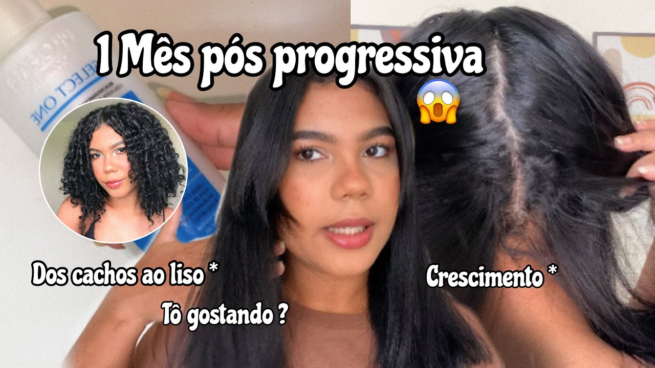 UM MÊS PÓS PROGRESSIVA *do cacheado pro liso , tô gostando ?? Tirando todas as dúvidas ! ✨