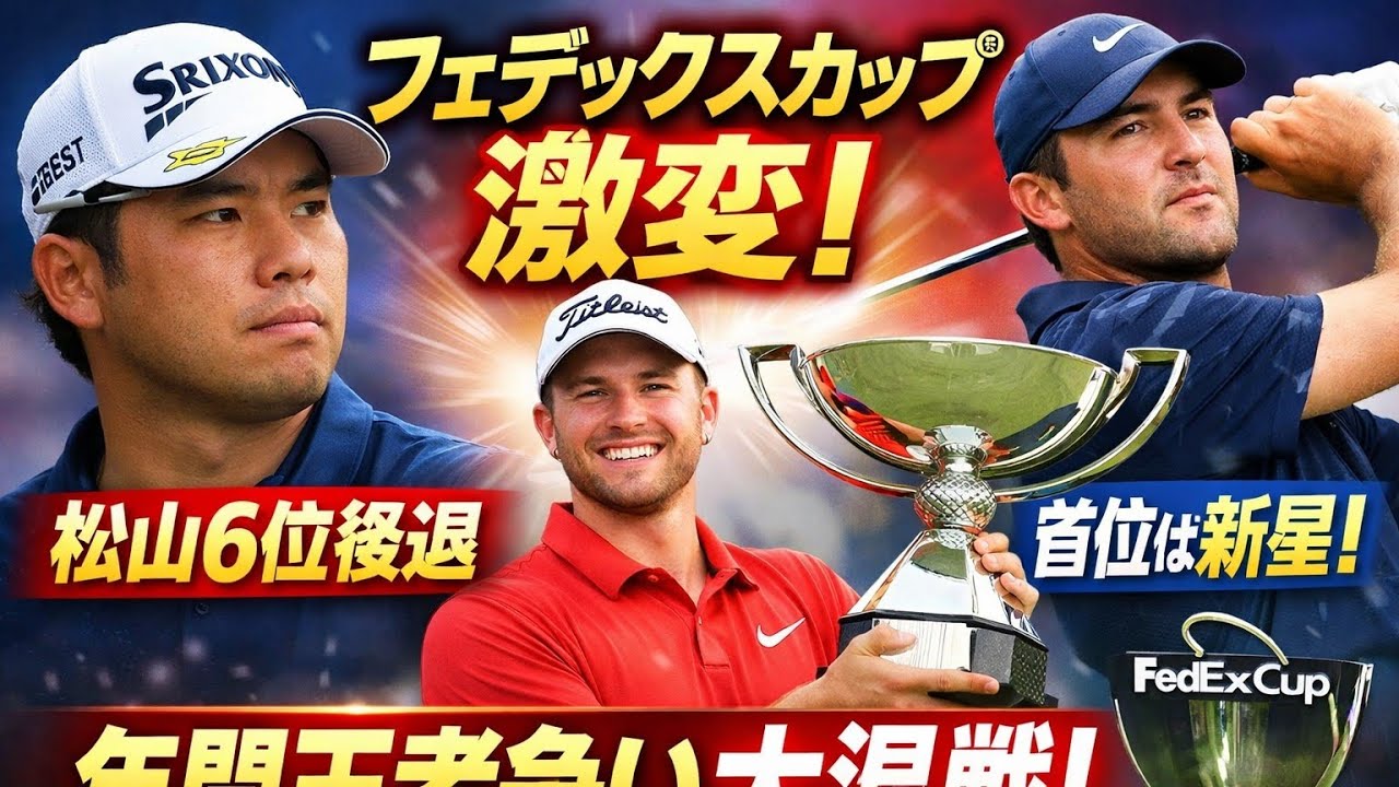 フェデックスカップ激変！松山英樹6位後退…新星が首位浮上で年間王者争い大混戦