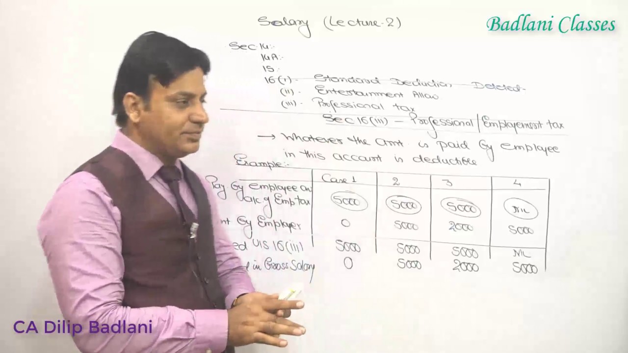 Income Tax : AY 18-19 : Salary : Lecture 2