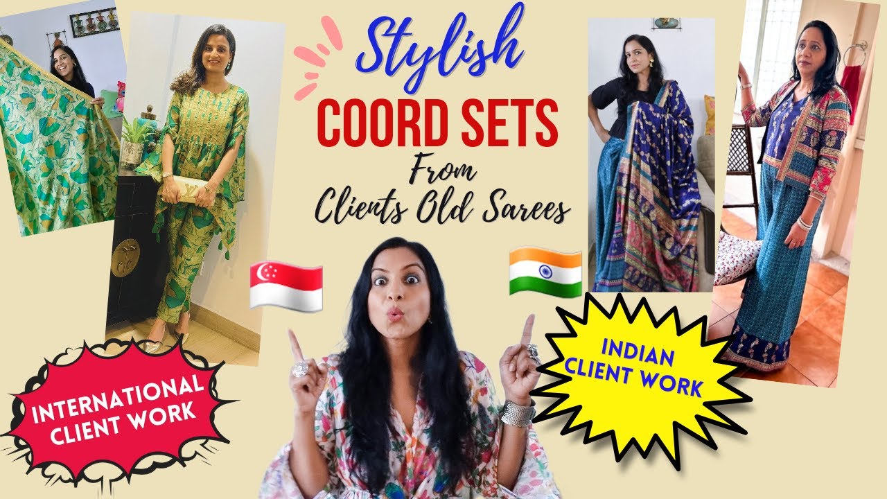 Coord Sets From OLD Saree Reuse | Stylish Co-Ord for Indian & International Clients From OLD Sarees