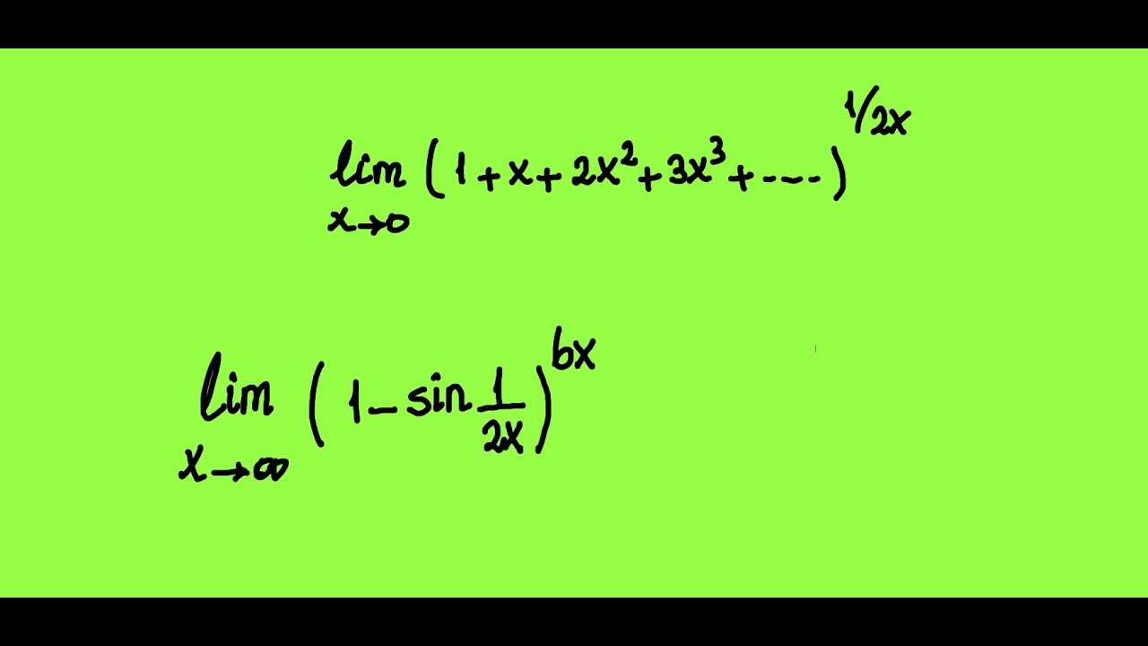 Belirsiz Limitler | 1^∞ Türü Limitler (Logaritma – L’Hôpital)