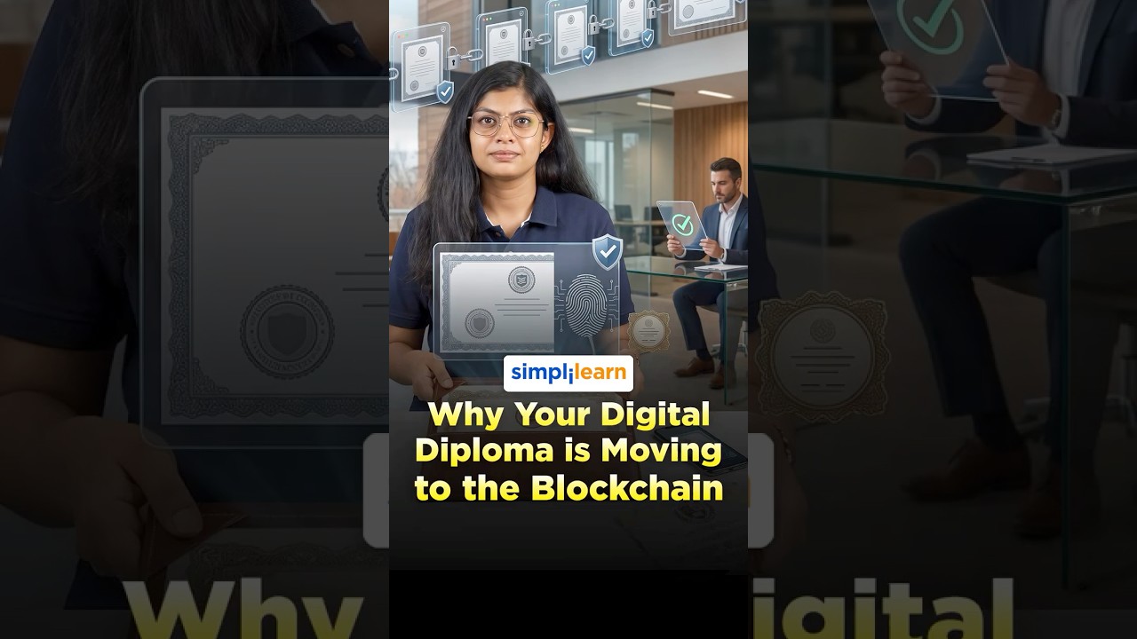 How Blockchain Secures Digital Diplomas? | Blockchain Digital Certificates | #Shorts | #Simplilearn
