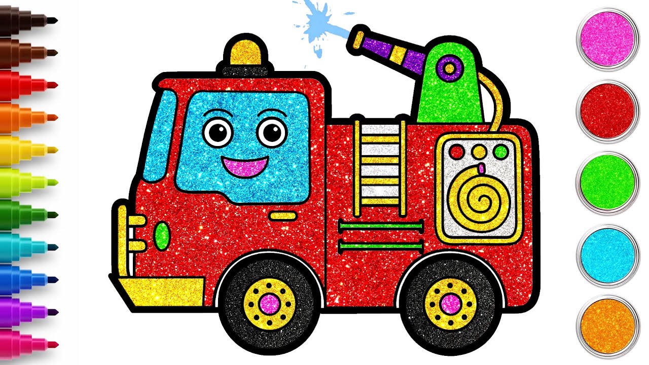 Aprenda a Desenhar Um Caminhão De Bombeiros | Desenhar Caminhão | Desenho Fácil | Chiki Art Brasil
