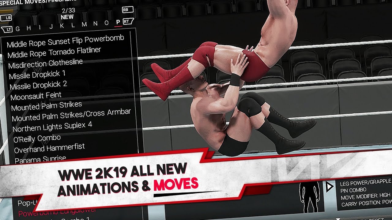 WWE 2K19 All NEW Moves & Move Animations (200+ Finishers)