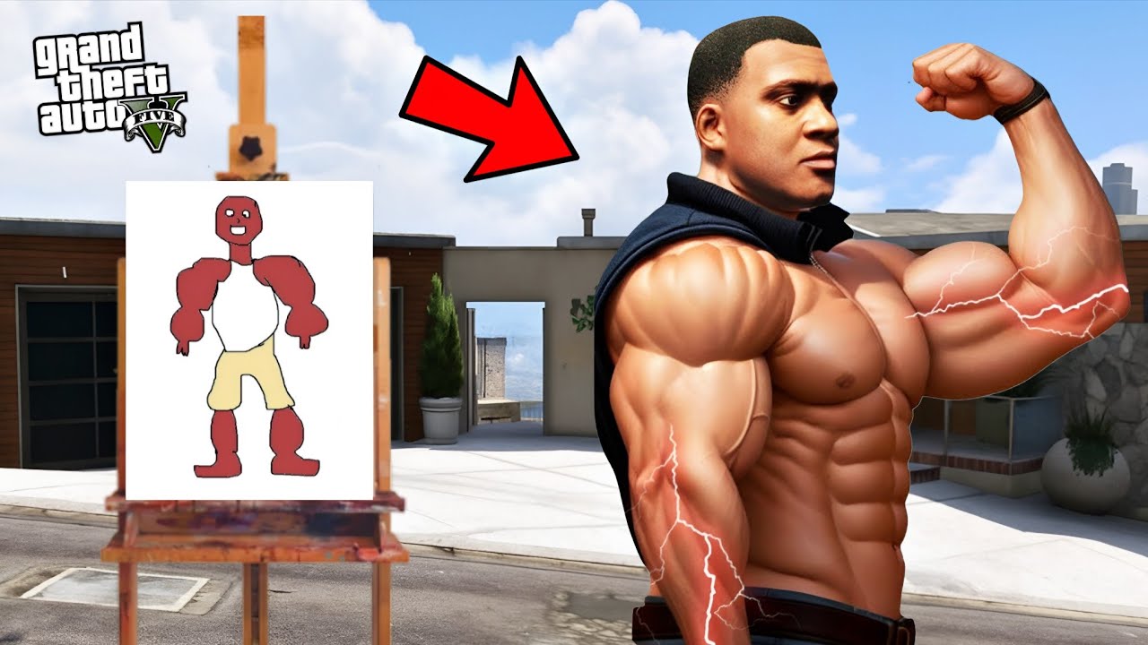 FRANKLIN BECOME STRONGEST FRANKLIN WITH HELP OF MAGICAL PAINTING BOARD IN GTA 5