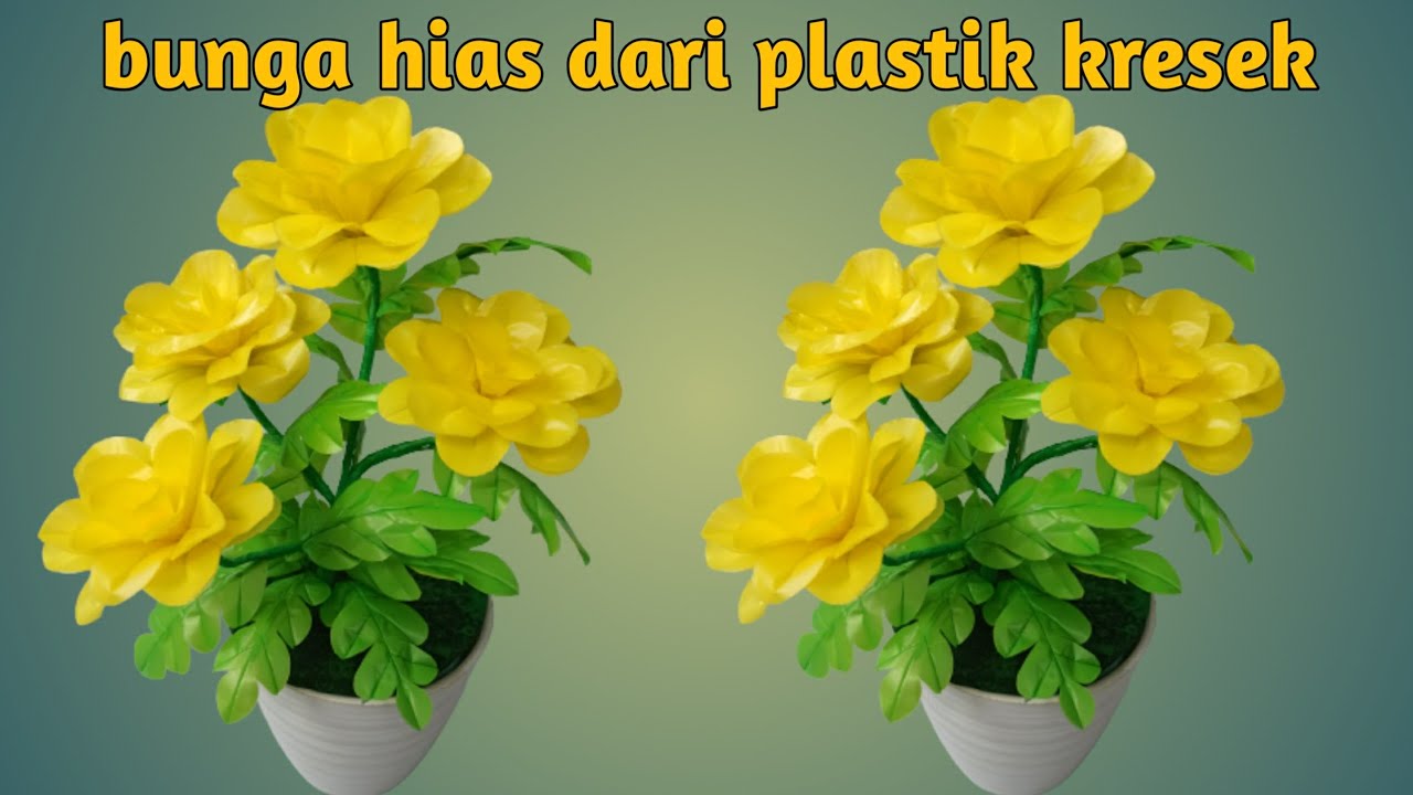 cara mudah membuat bunga cantik dari plastik tanpa setrika_beautiful flower from plastic bag