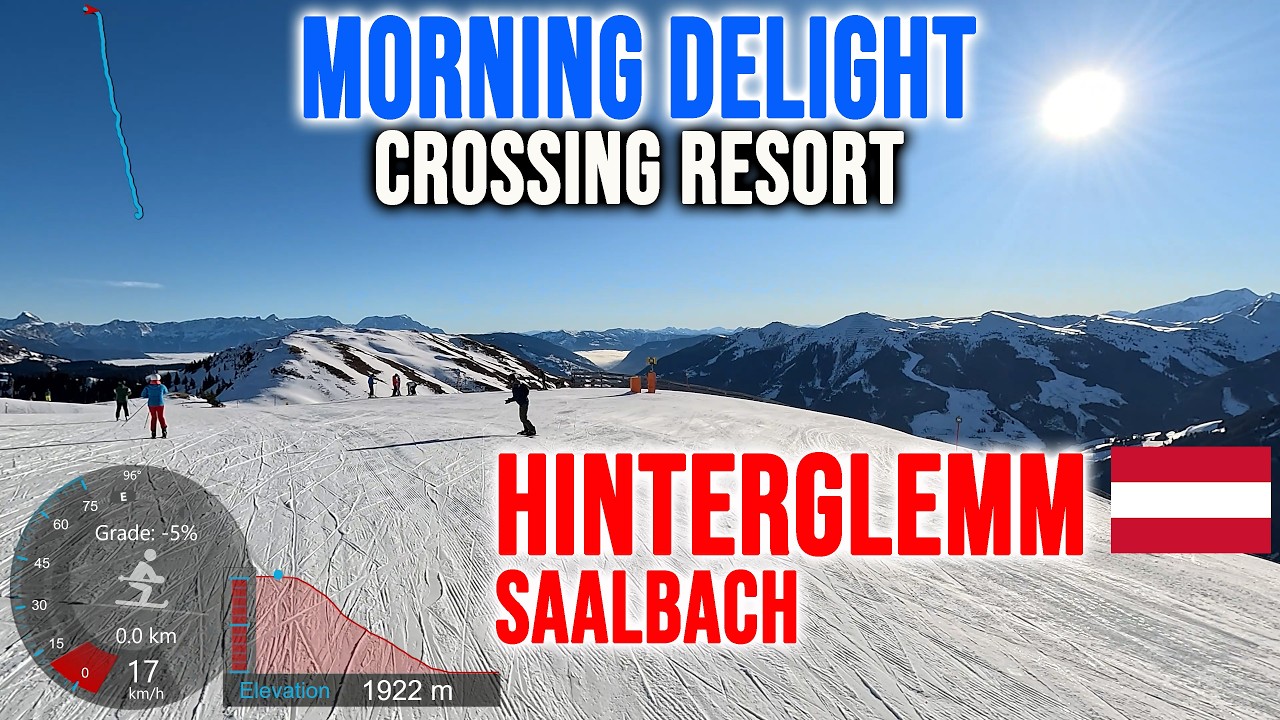 [4K] Skiing Hinterglemm, Sunny Morning Delight - Crossing Resort, Saalbach Austria, GoPro HERO13