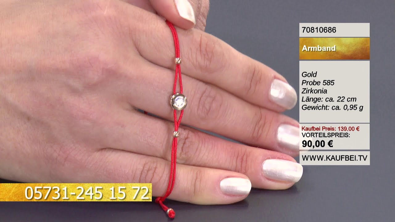 Armband mit Zirkonia 585 Rotgold | Kaufbei Schmuck