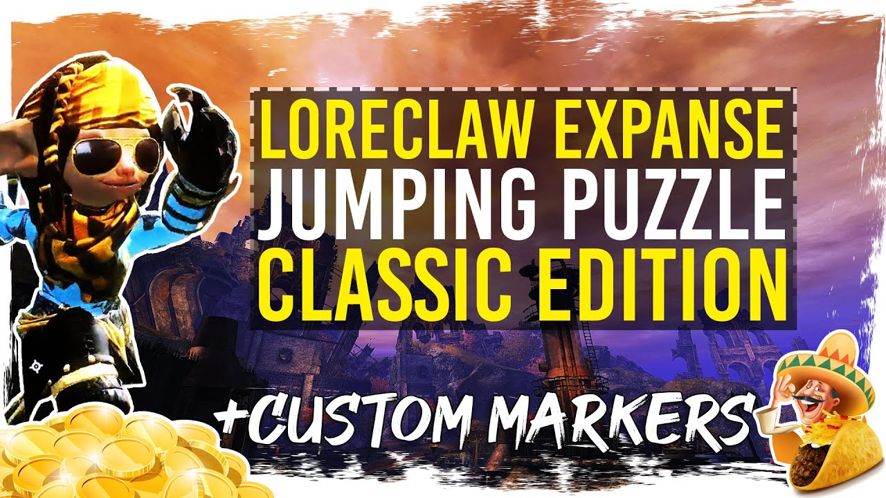 Guild Wars 2 - Loreclaw Expanse Jumping Puzzle With TacO Markers