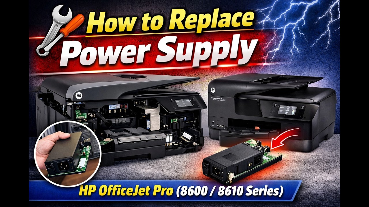 🔧 Как заменить блок питания HP OfficeJet Pro (серии 8600/8610)