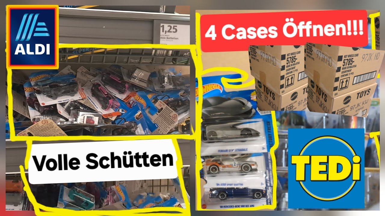 4 Cases im Tedi öffnen und volle schütten im Aldi | Hot Wheels WAC